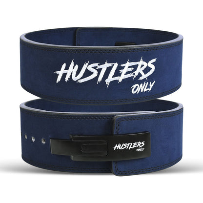 10mm Suede Leather Lever Belt - Blue