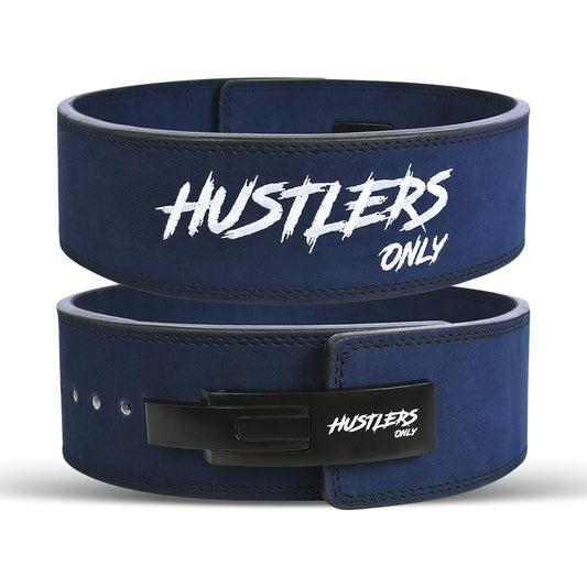 10mm Suede Leather Lever Belt - Blue